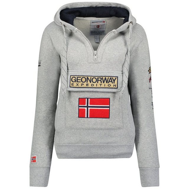 Geo Norway Kapuzenpullover Half Zip Hoodie bagymclass (1-tlg) mit Norwegen günstig online kaufen