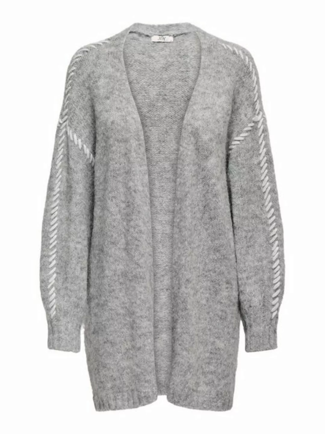 JACQUELINE de YONG Cardigan Strickjacke Knit Fit V-Ausschnitt Ziernähte Car günstig online kaufen