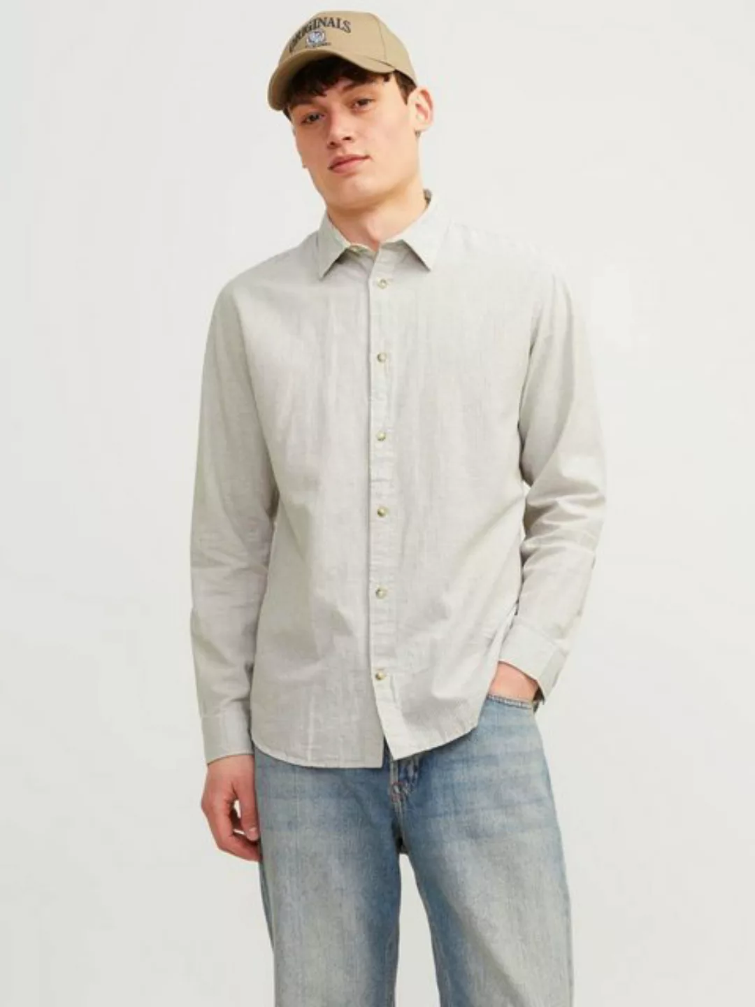 Jack & Jones Langarmhemd JJESUMMER LINEN BLEND SHIRT LS SN günstig online kaufen