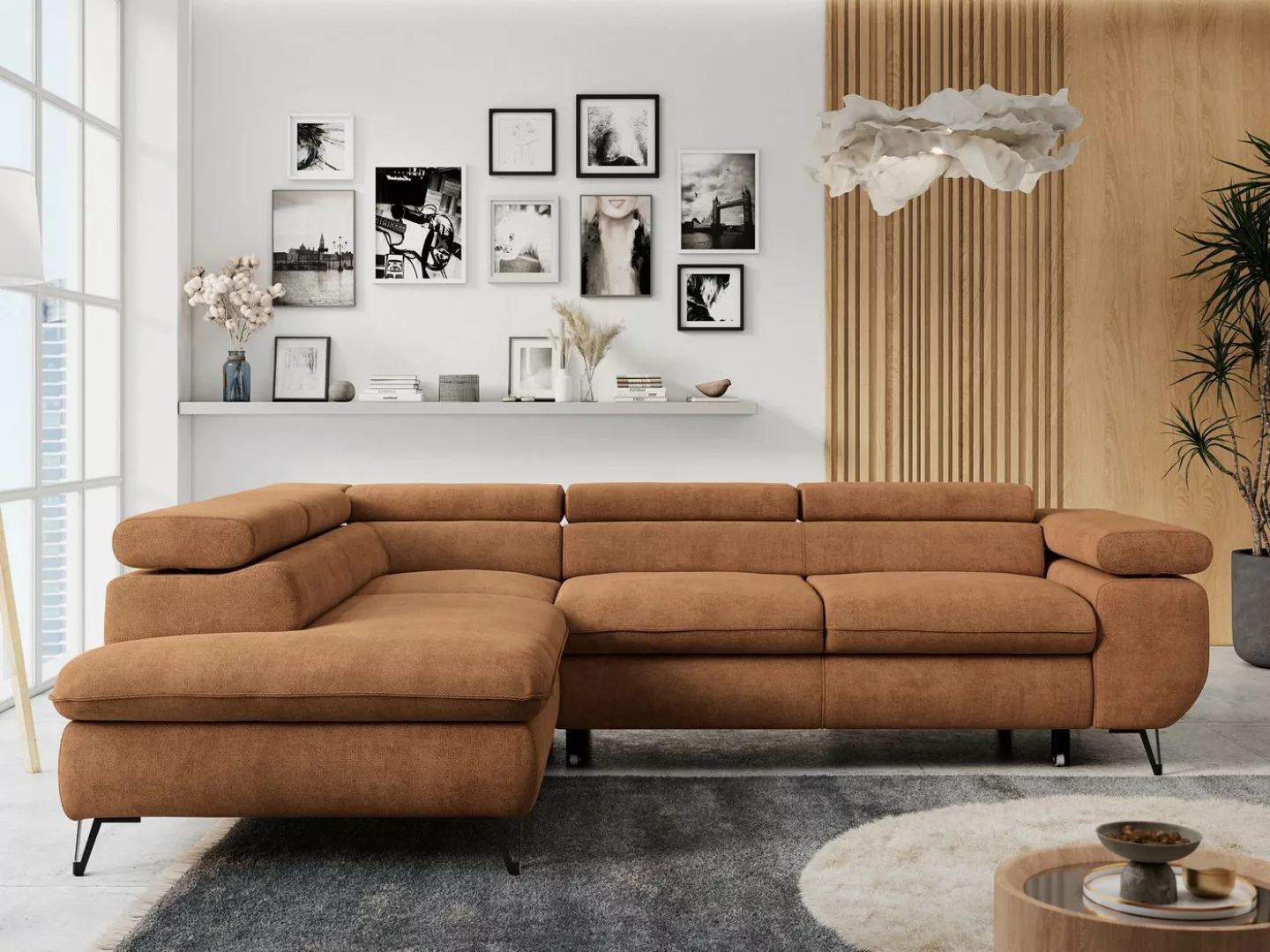 MKS MÖBEL Ecksofa PETER L, Bettfunktion, Modern Sofa, L-form, Einstellbare günstig online kaufen