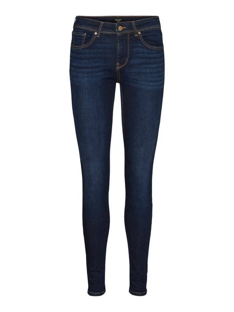 Vero Moda Damen Jeans VMLUX RI347 Slim Fit - Blau - Dark Blue Denim günstig online kaufen