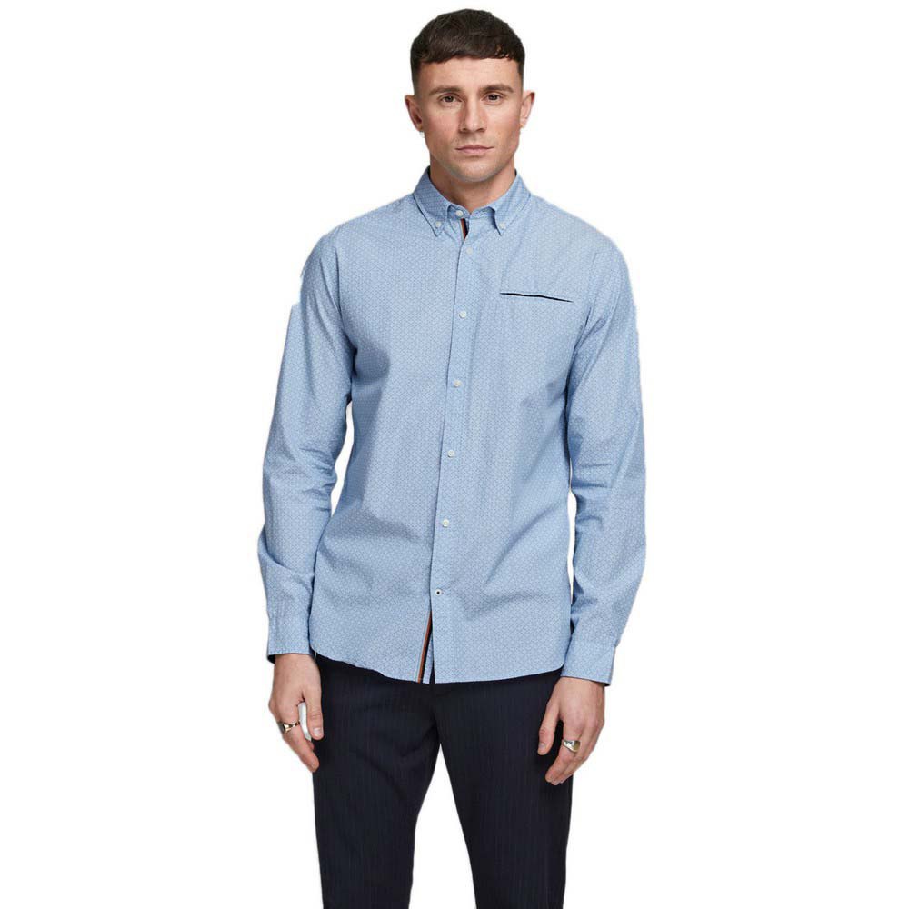 Jack & Jones Thomas Detail Langarm Hemd L Cashmere Blue / Slim Fit günstig online kaufen