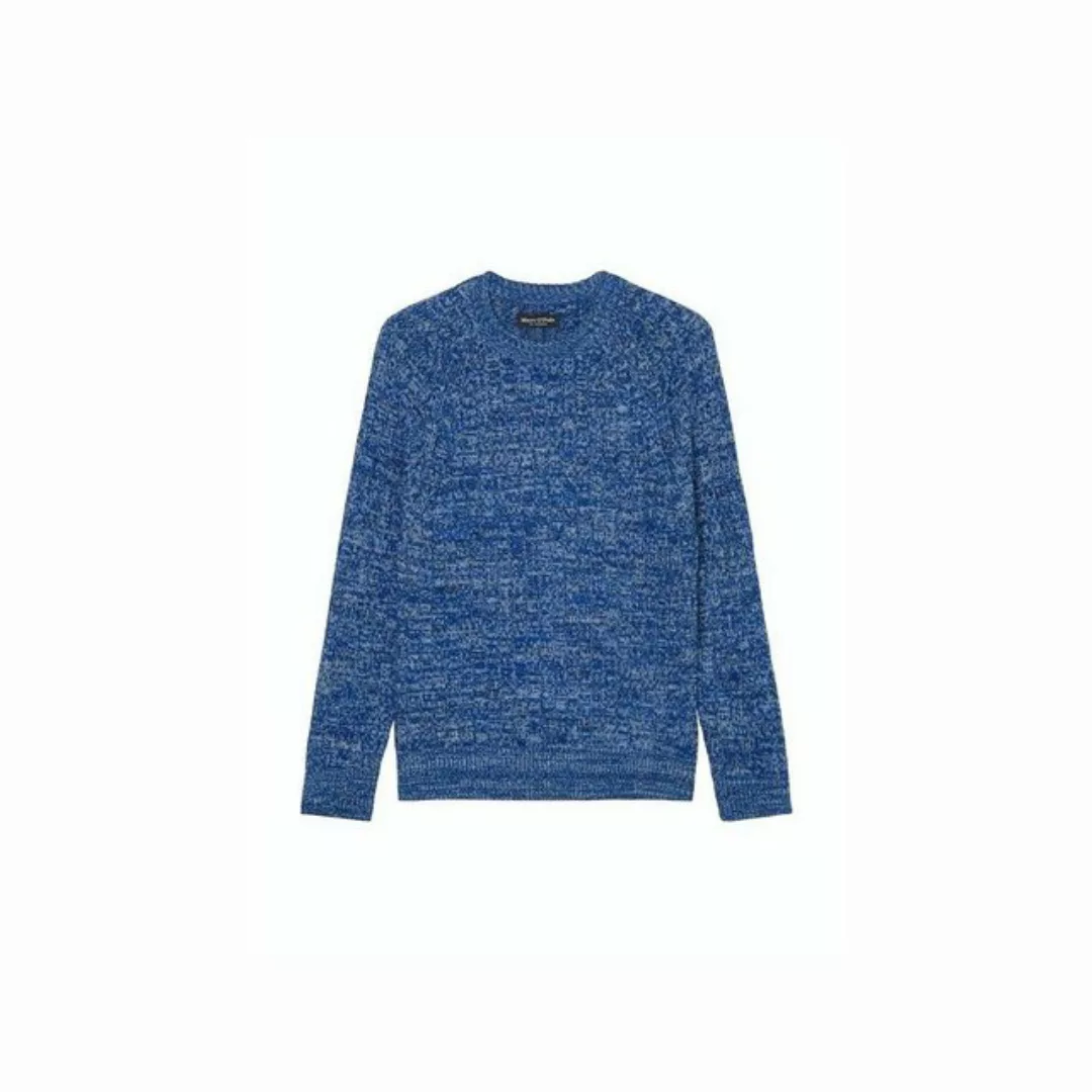 Marc O'Polo Baumwolle Pullover Melange Blau - Größe L günstig online kaufen
