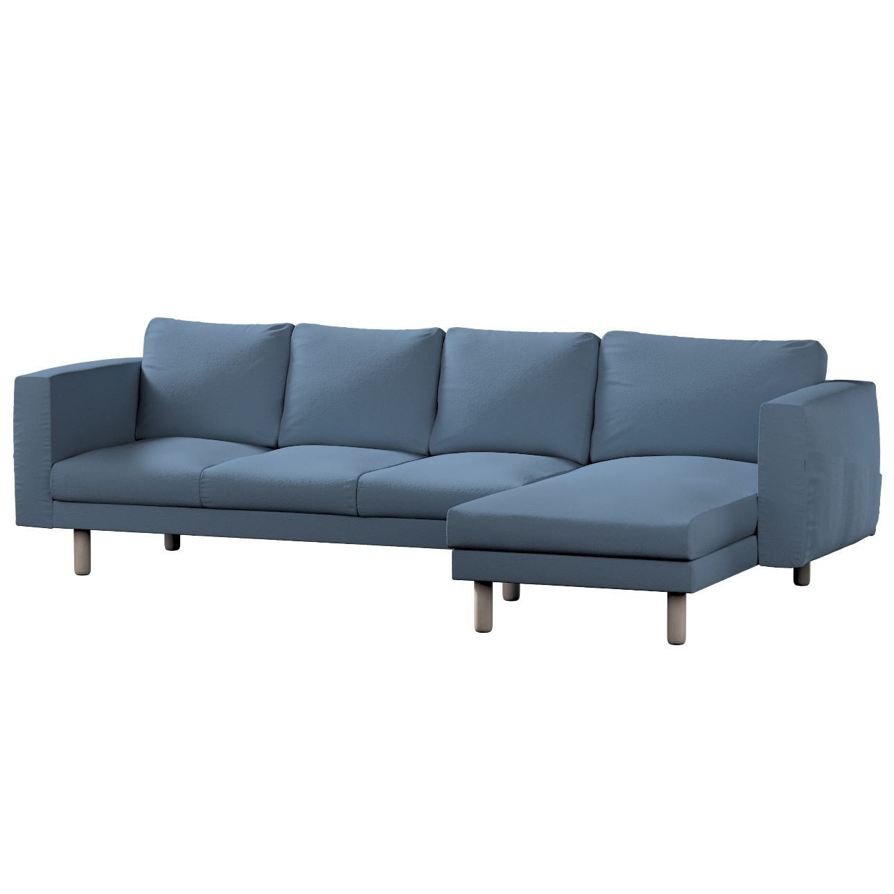 Bezug für Norsborg 4-Sitzer Sofa mit Recamiere, blau, Norsborg Bezug für 4- günstig online kaufen