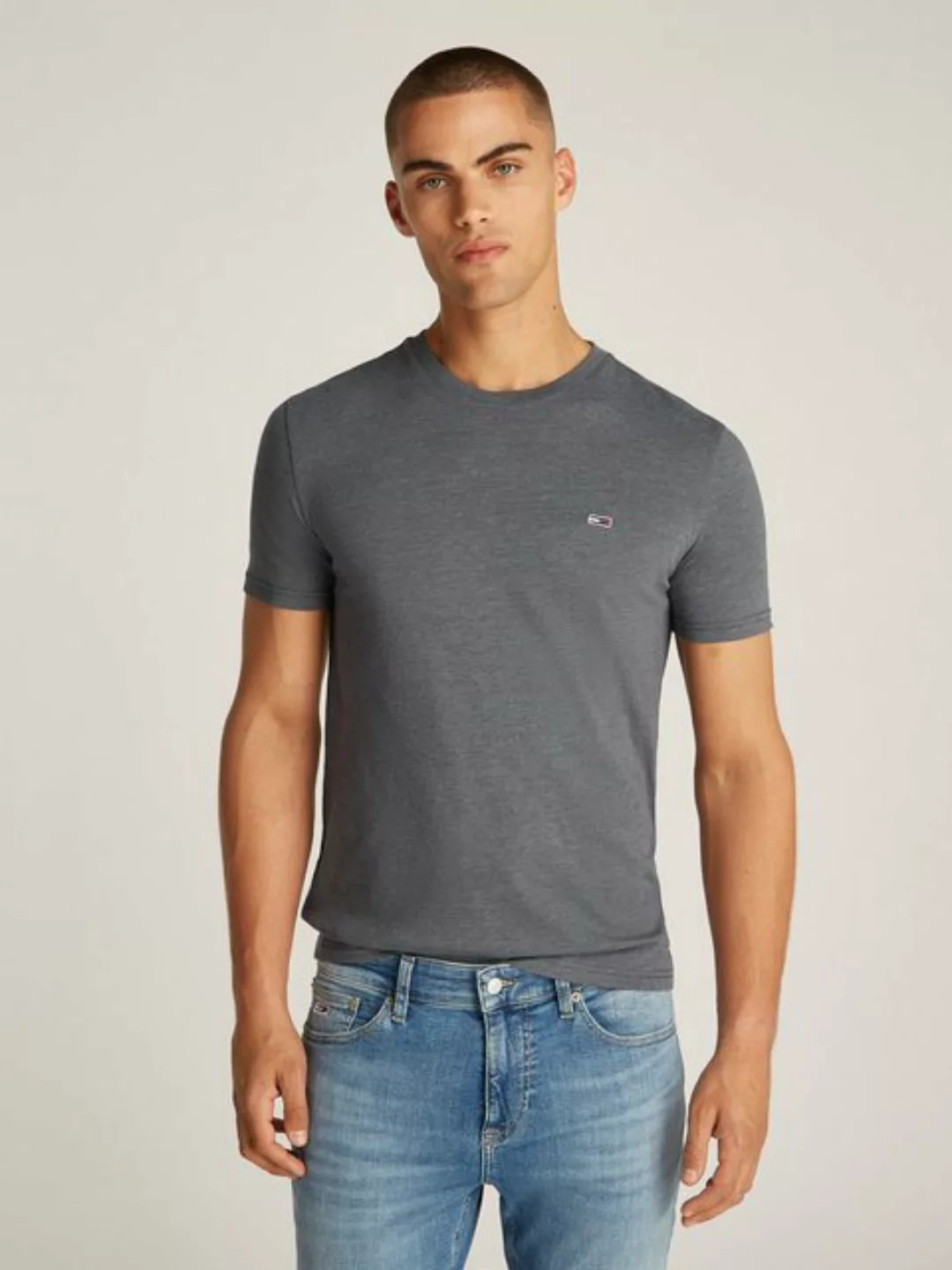 Tommy Jeans T-Shirt TJM XSLIM JASPE HTR TEE EXT in Melange-Optik günstig online kaufen