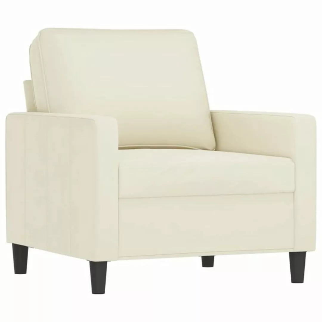 vidaXL Sofa Sessel Creme 60 cm Samt günstig online kaufen