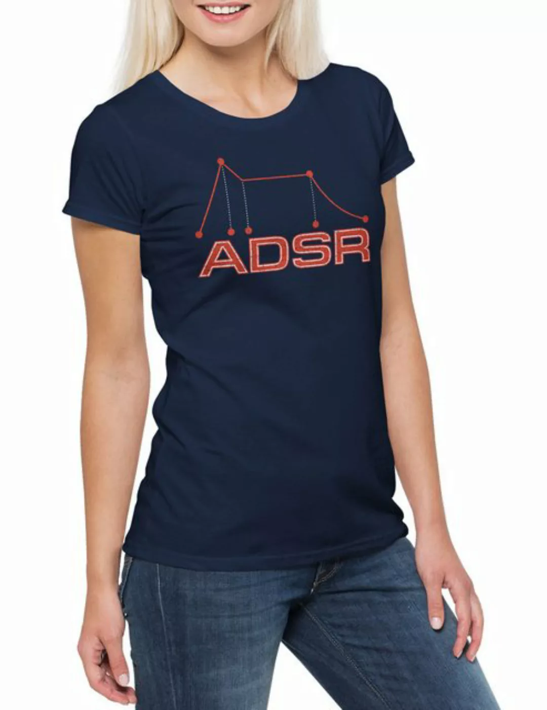 Urban Backwoods Print-Shirt Synthesizer ADSR III Damen T-Shirt Attack Decay günstig online kaufen