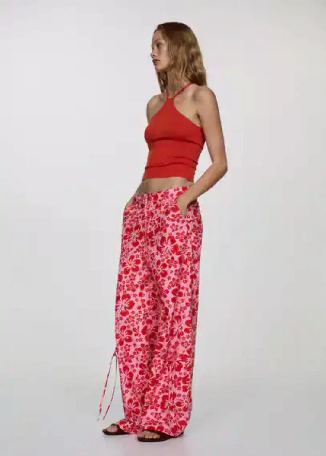 Florale Hose mit Cargotaschen günstig online kaufen