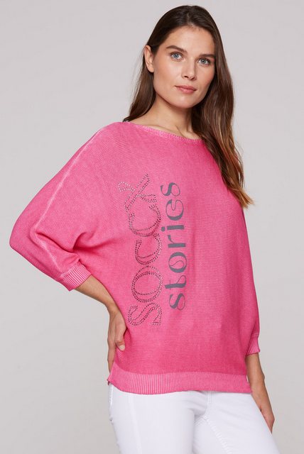 SOCCX Strickpullover SOCCX Oversized-Pullover mit U-Boot-Ausschnitt in (1-t günstig online kaufen