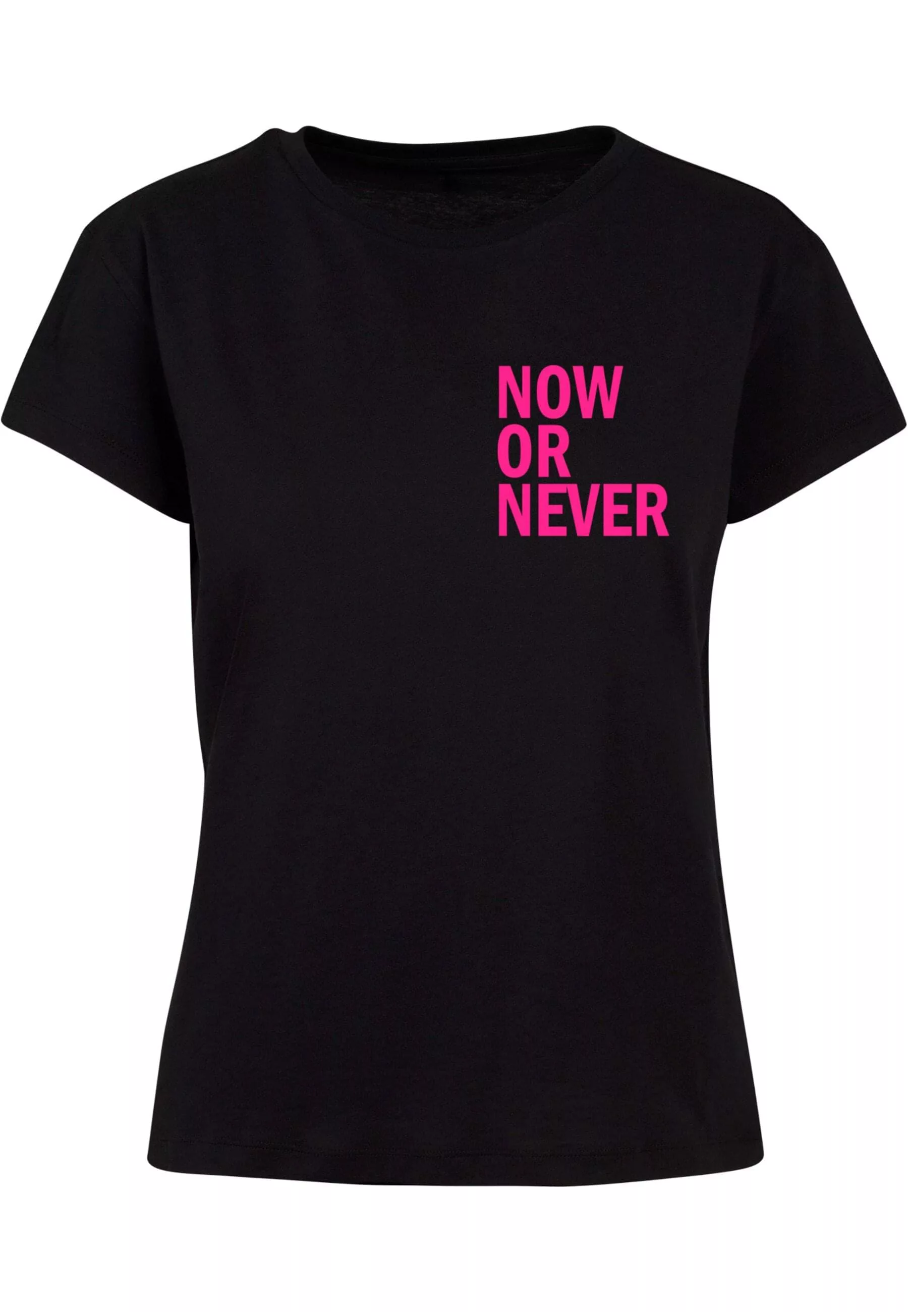 Merchcode T-Shirt "Merchcode Damen Ladies Now Or Never Box Tee" günstig online kaufen