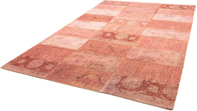 morgenland Teppich »Patchwork - 270 x 181 cm - hellrot«, rechteckig, 7 mm H günstig online kaufen