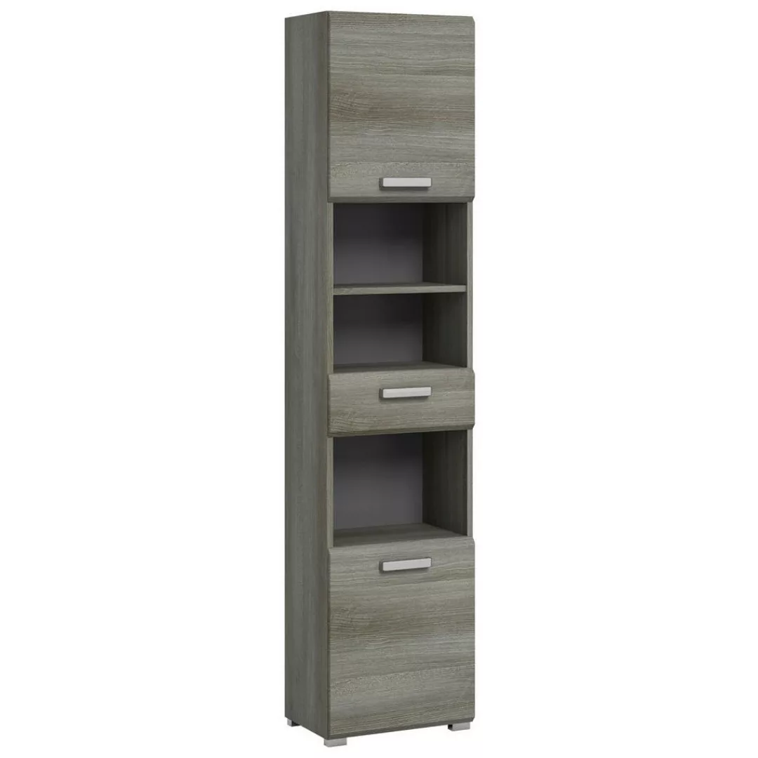 Badhochschrank SILVER Rauchsilber Nachbildung B/H/T: ca. 40x185x33 cm günstig online kaufen