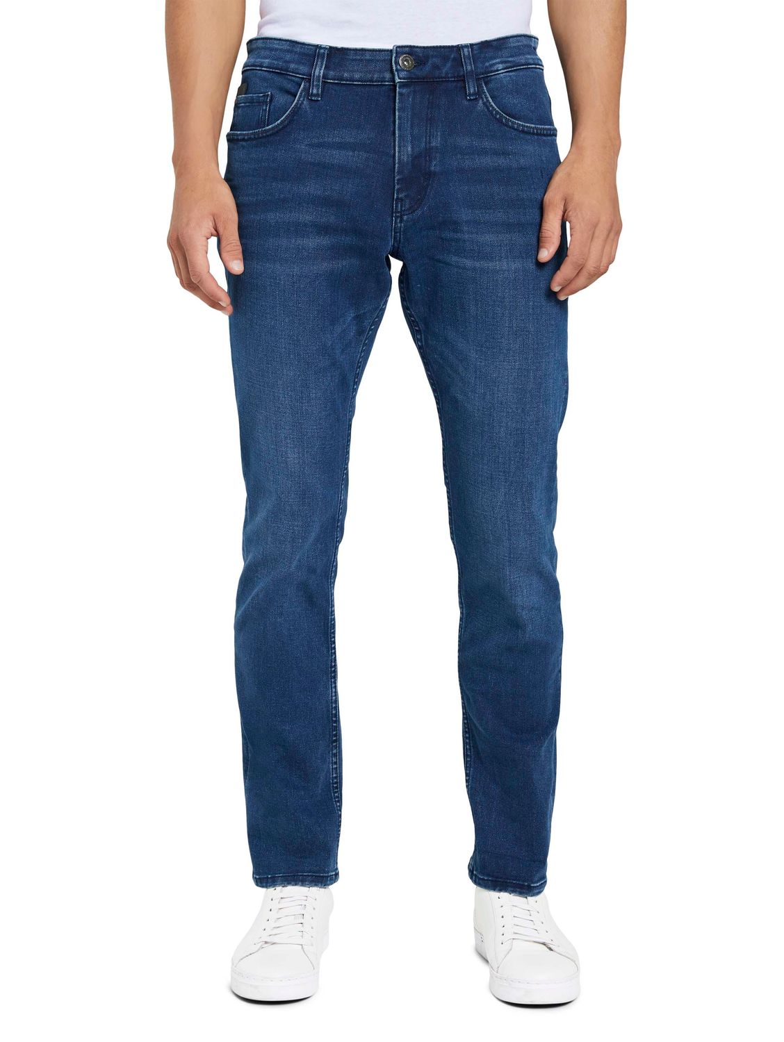 Tom Tailor Herren Jeans Josh - Slim Fit - Blau - Mid Stone Blue Black günstig online kaufen