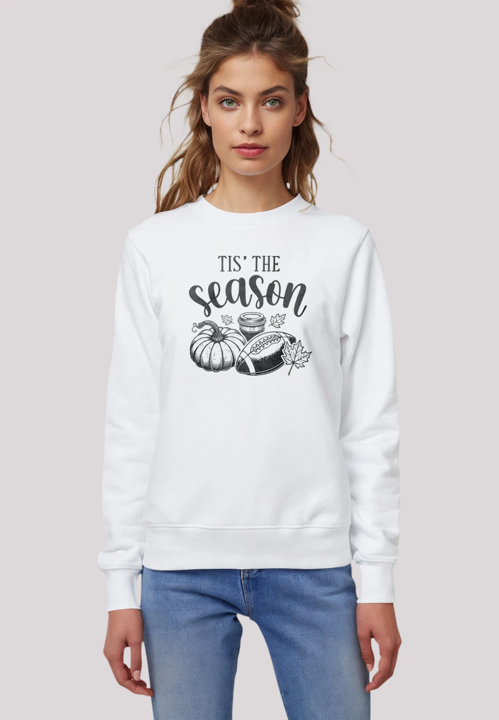 F4NT4STIC Sweatshirt "Fall pumpkin coffe football its the Season", Premium günstig online kaufen