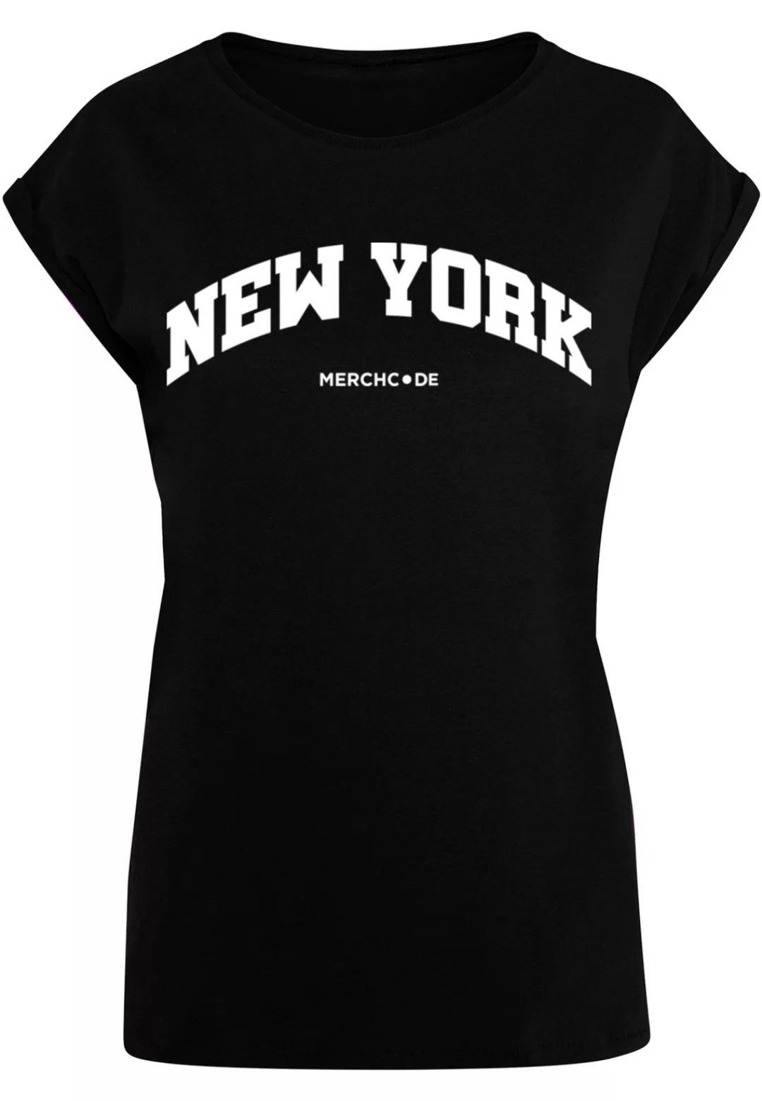 Merchcode T-Shirt "Merchcode Damen Ladies New York Wording - T-Shirt" günstig online kaufen