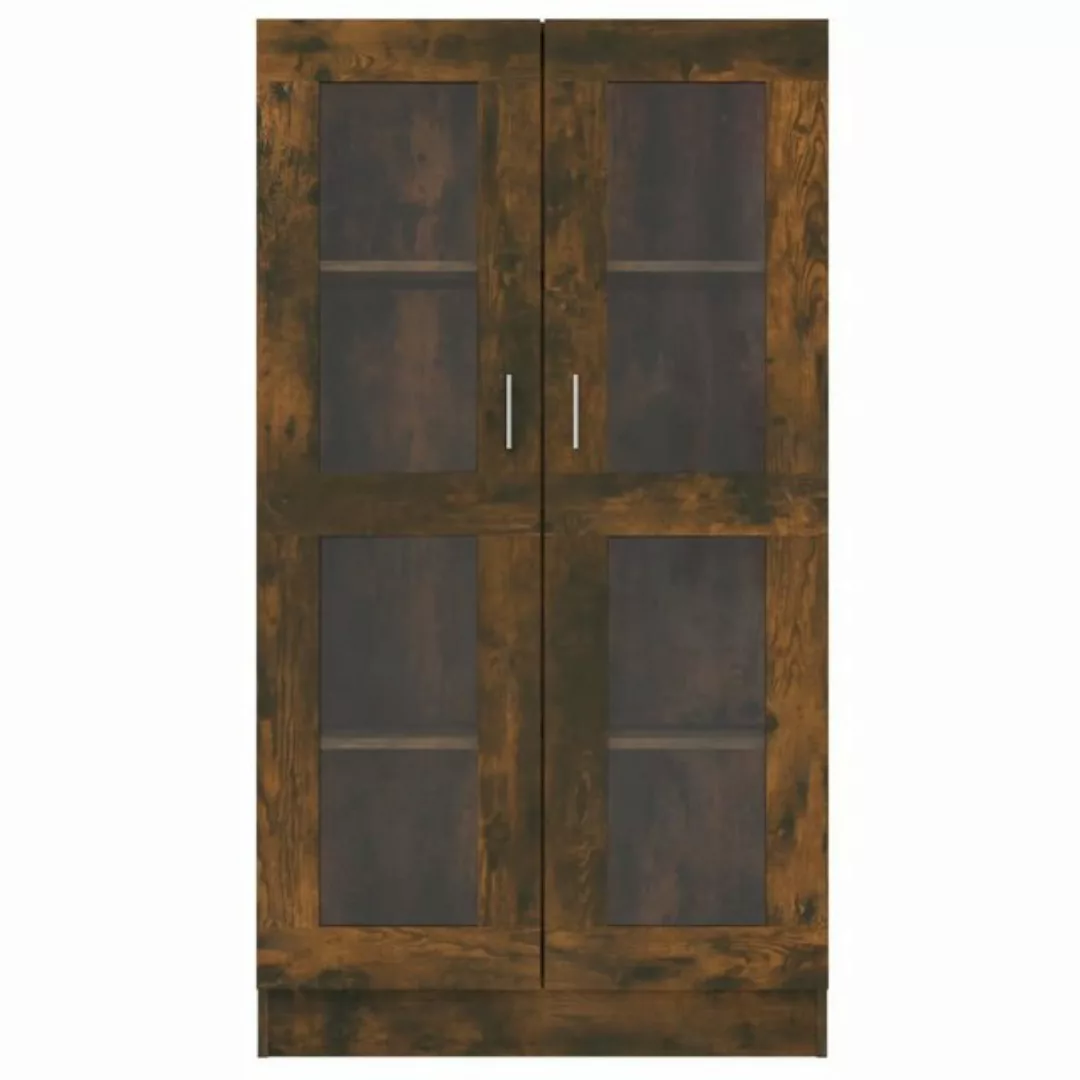 vidaXL Vitrine Vitrinenschrank Räuchereiche 82,5x30,5x150 cm Spanplatte Gla günstig online kaufen