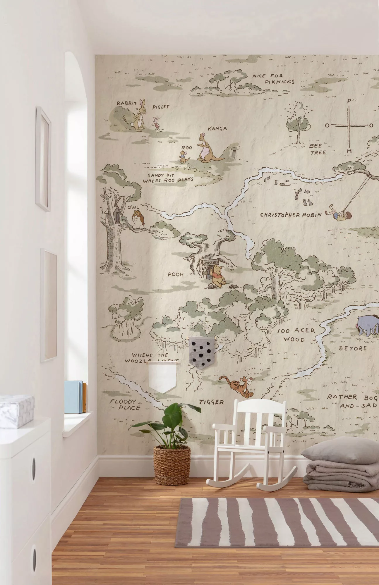 Komar Vliestapete »Winnie the Pooh Map«, 200x240 cm (Breite x Höhe) günstig online kaufen