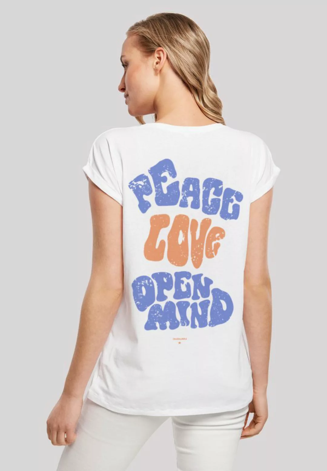 F4NT4STIC T-Shirt Peace Love and Open Mind Print günstig online kaufen