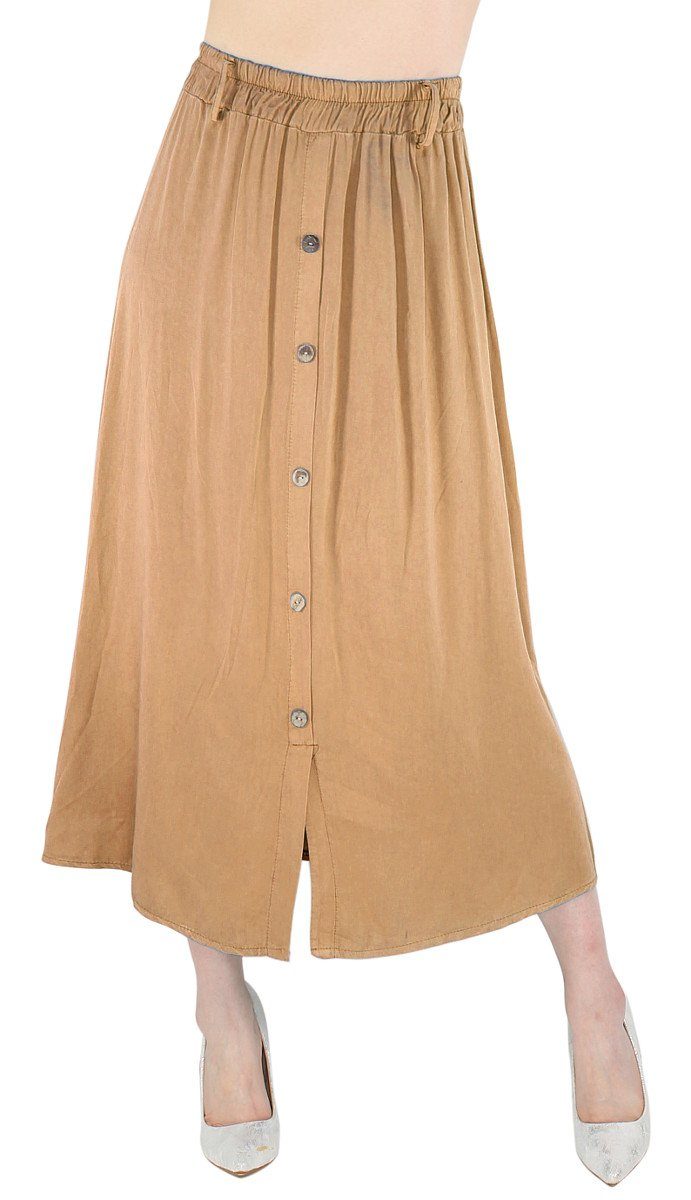 dy_mode Strandrock Damen Sommerrock in Midi-Länge günstig online kaufen