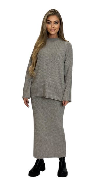 Mississhop Strickkleid Strickset Strickanzug Rock Pullover Damen M.395 günstig online kaufen