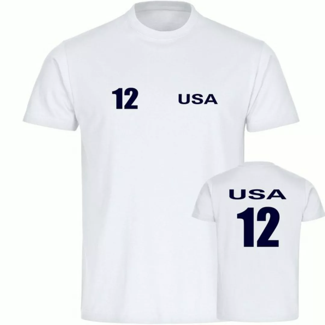 multifanshop T-Shirt Herren USA - Trikot Nummer 12 - Männer günstig online kaufen