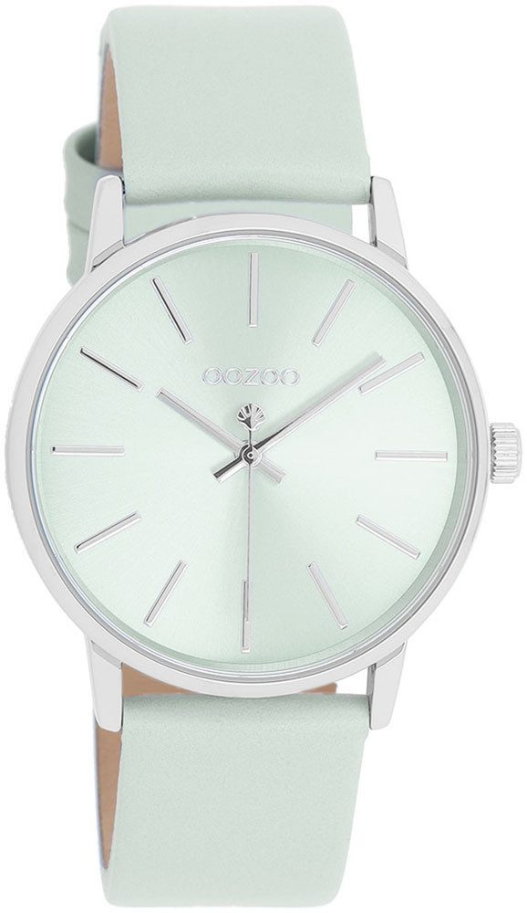 OOZOO Quarzuhr Damenuhr C11369 Mintfarben Lederband günstig online kaufen