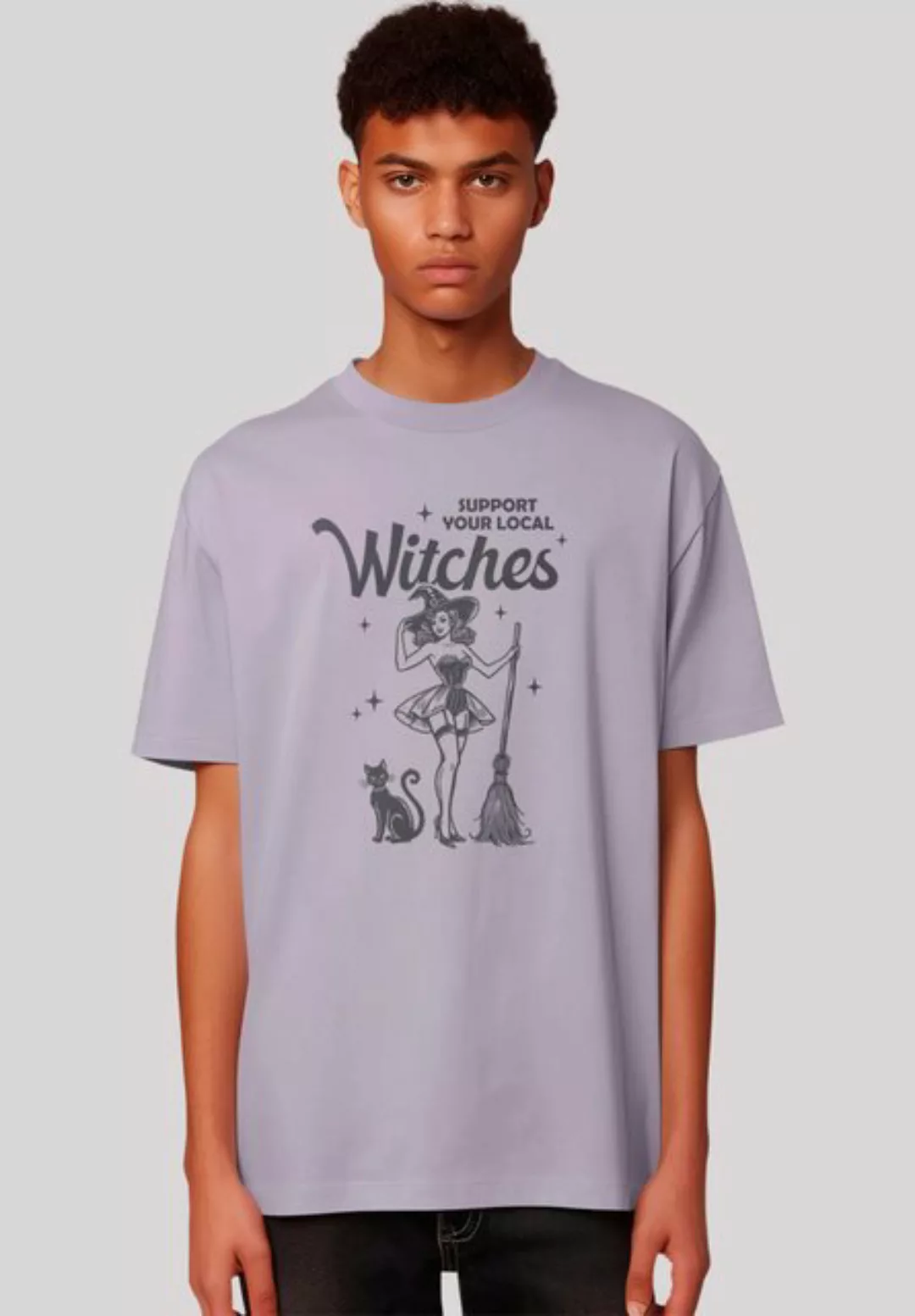 F4NT4STIC T-Shirt "Halloween Witch support your local witches", Premium Qua günstig online kaufen