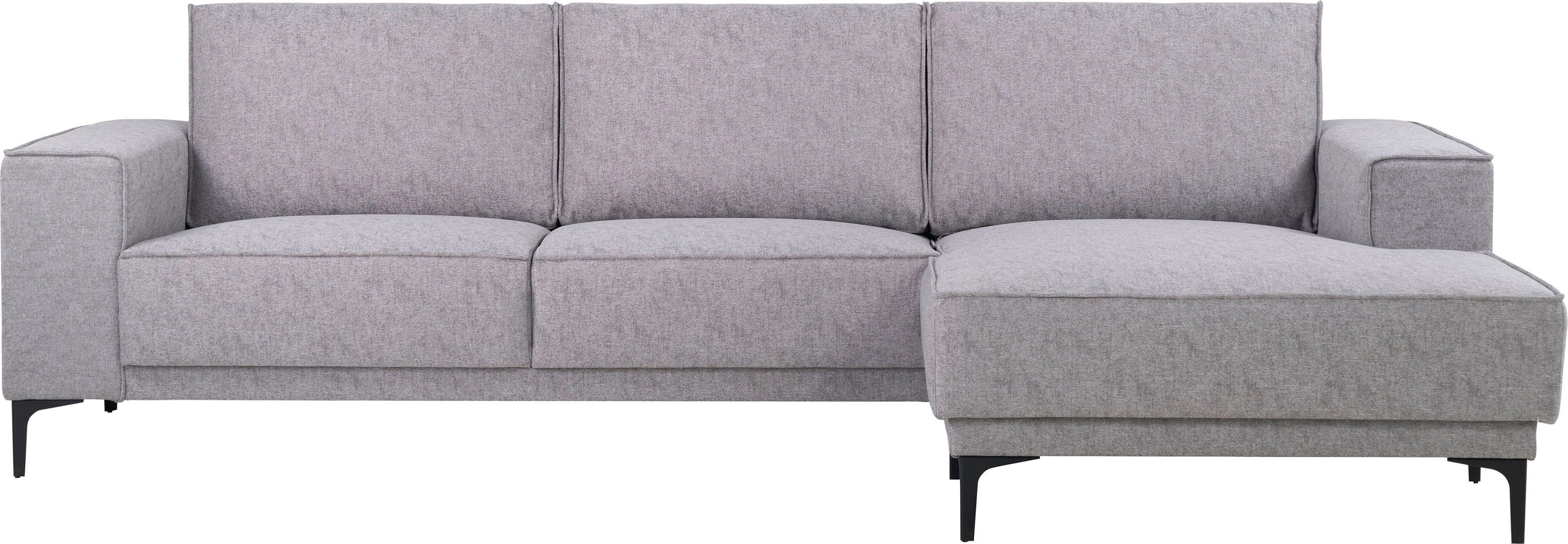 Places of Style Ecksofa "Polsterecke Oland, Struktur, Flachgewebe, Luxus-Mi günstig online kaufen
