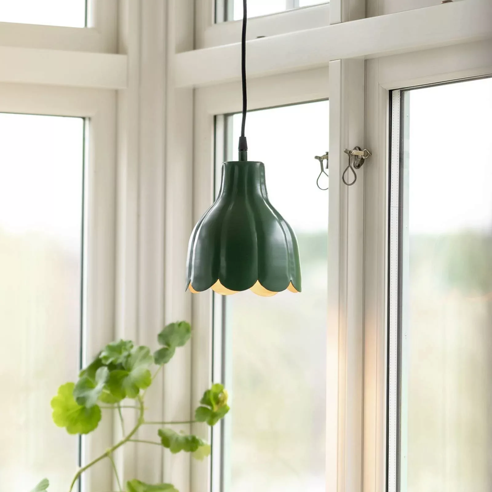 PR Home Tulippa Pendellampe Ø 17 cm, grün, Stecker günstig online kaufen