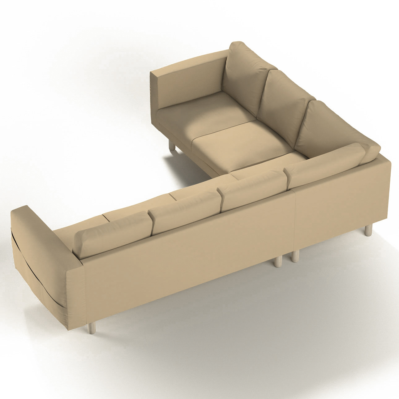 Bezug für Norsborg 5-Sitzer Ecksofa, caffe latte, Norsborg 5-Sitzer Ecksofa günstig online kaufen