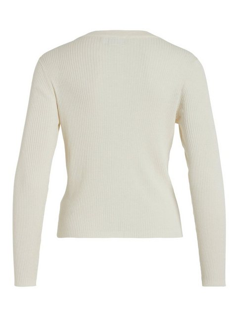 Vila Strickpullover Gerippter Longsleeve Pullover Feinstrick Sweater Shirt günstig online kaufen