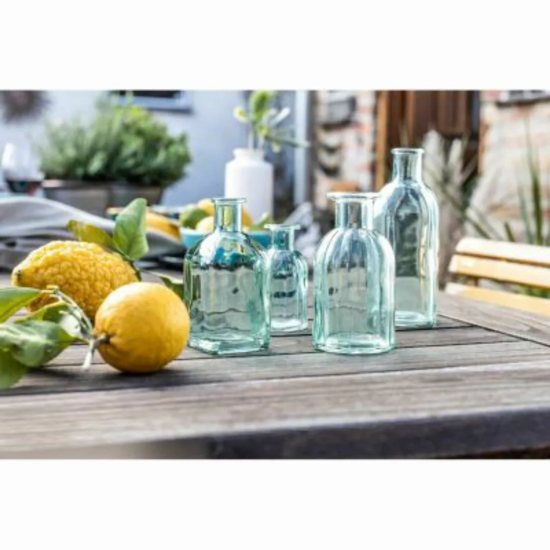 HOME Living Vase SPAR-SET 2x Aquagrün Vasen transparent günstig online kaufen