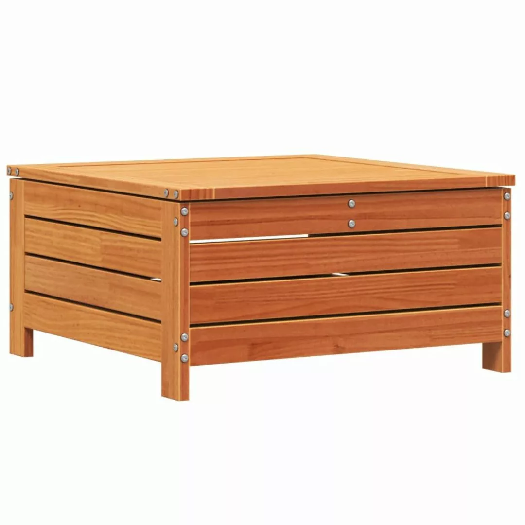 vidaXL Sofaelement Gartenhocker mit Kissen Wachsbraun günstig online kaufen