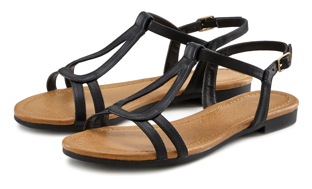 Vivance Sandale "Sommerschuh", Sandalette, Sommerschuh mit raffinierten Rie günstig online kaufen