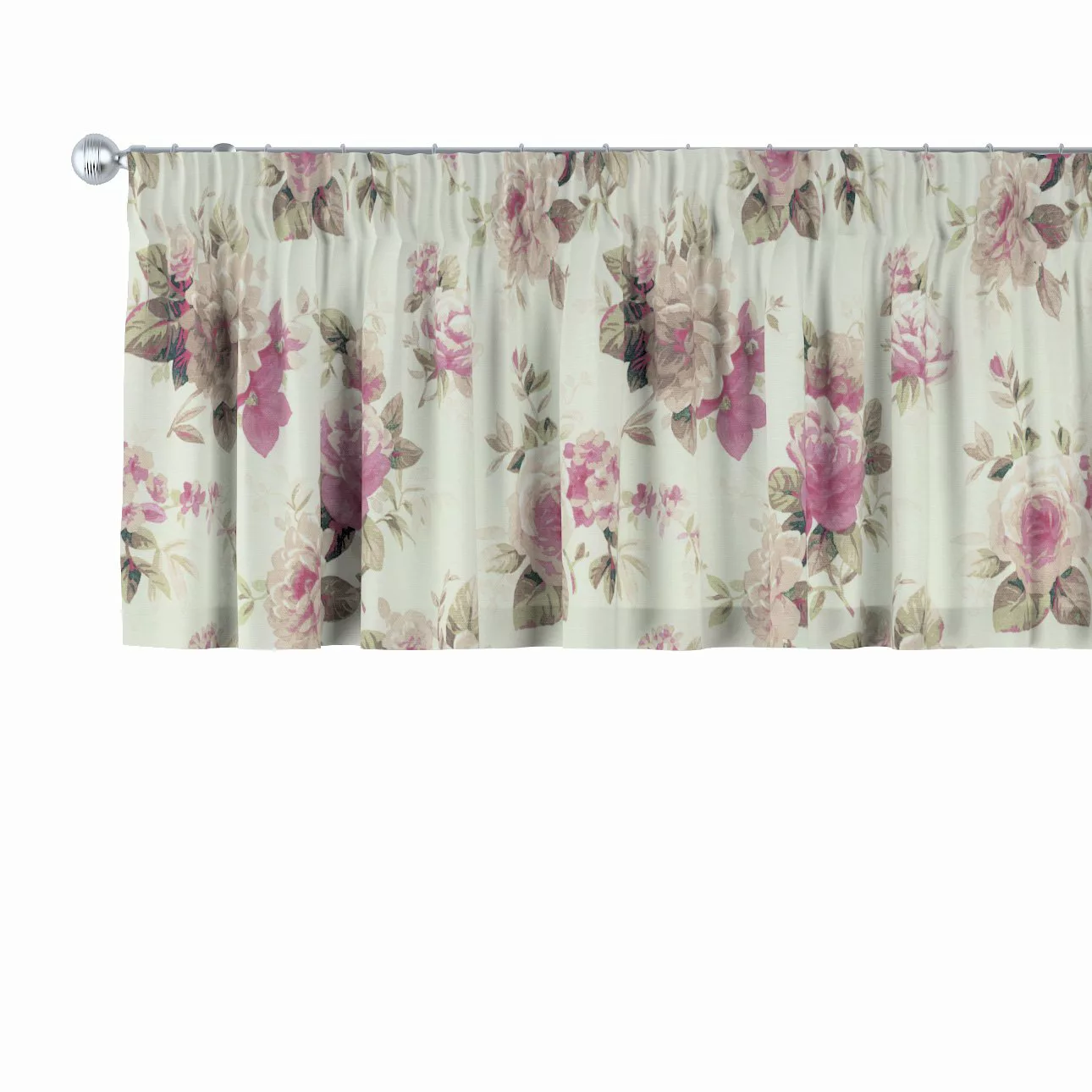 Kurzgardine mit Kräuselband, beige- rosa, 390 x 40 cm, Londres (141-07) günstig online kaufen