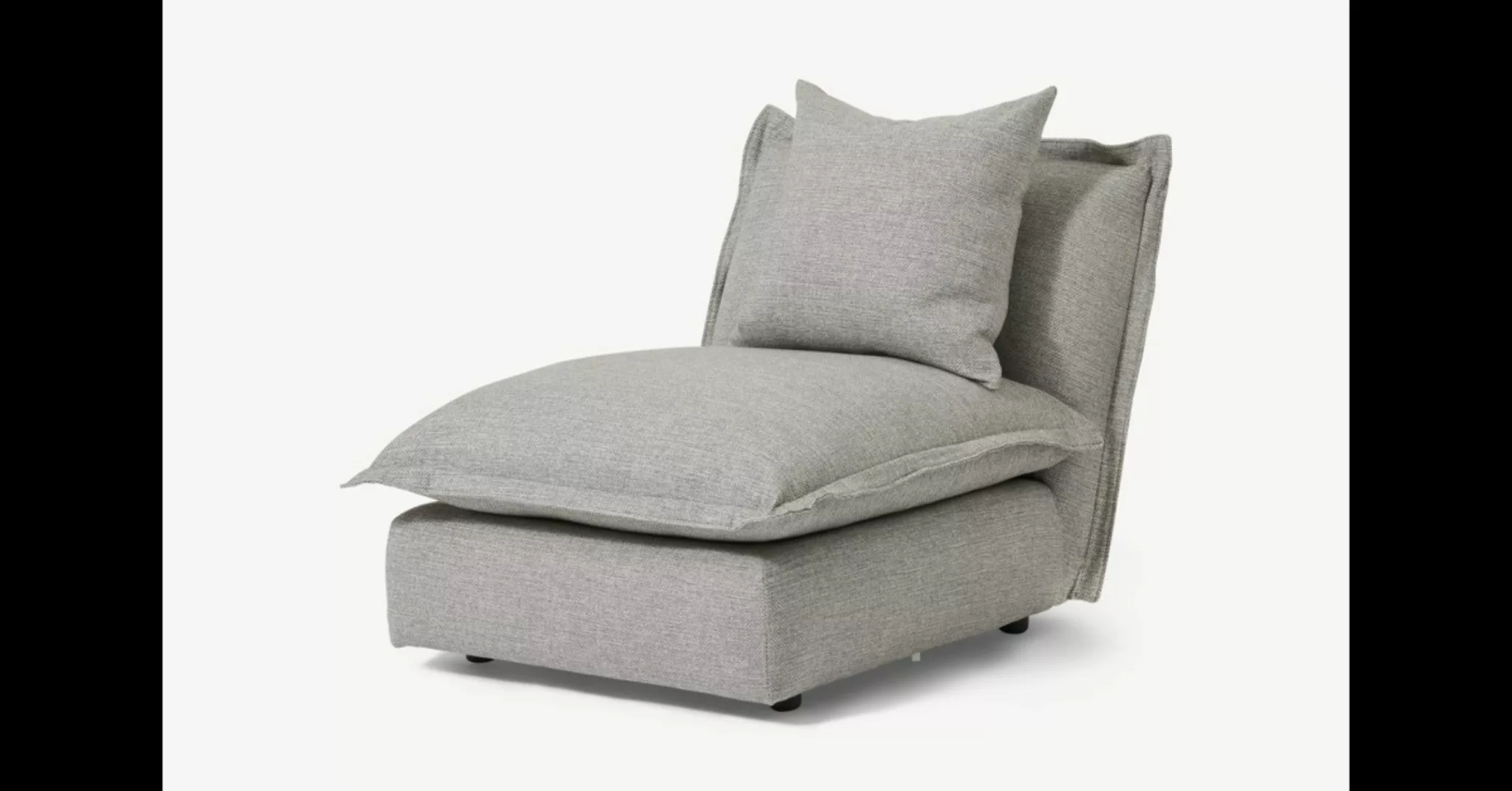 Fernsby Sofa-Modul, recycelter Webstoff in Silbergrau - MADE.com günstig online kaufen