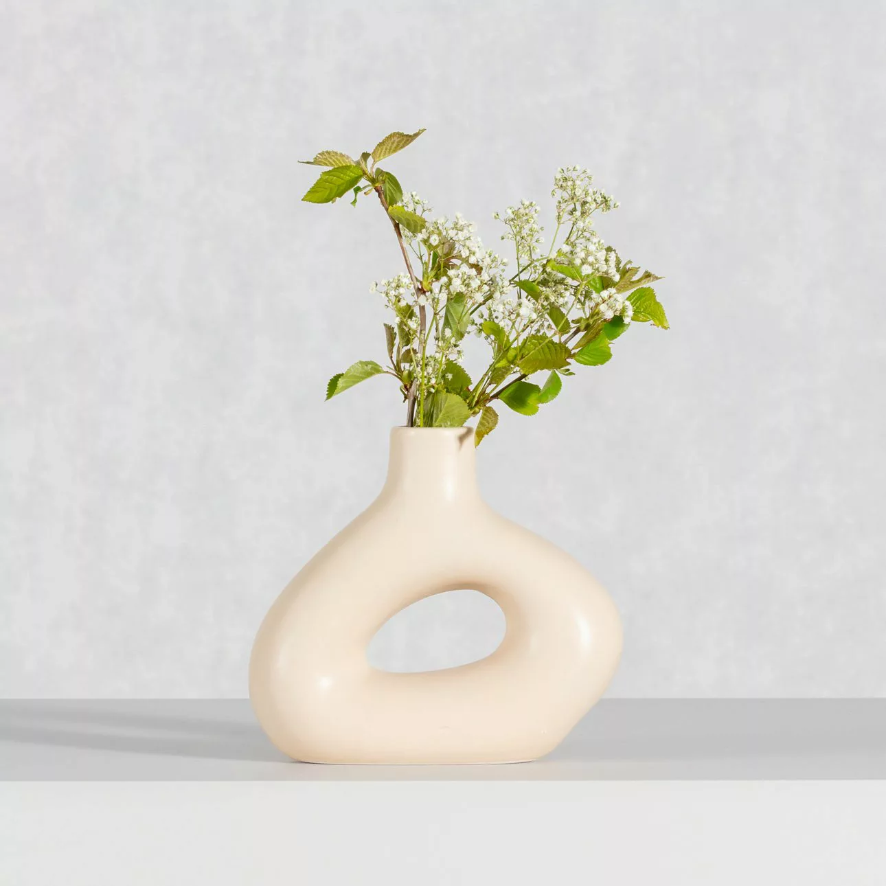 Vase Unico beige 16 cm, 17,5 x 6,5 x 16 cm günstig online kaufen