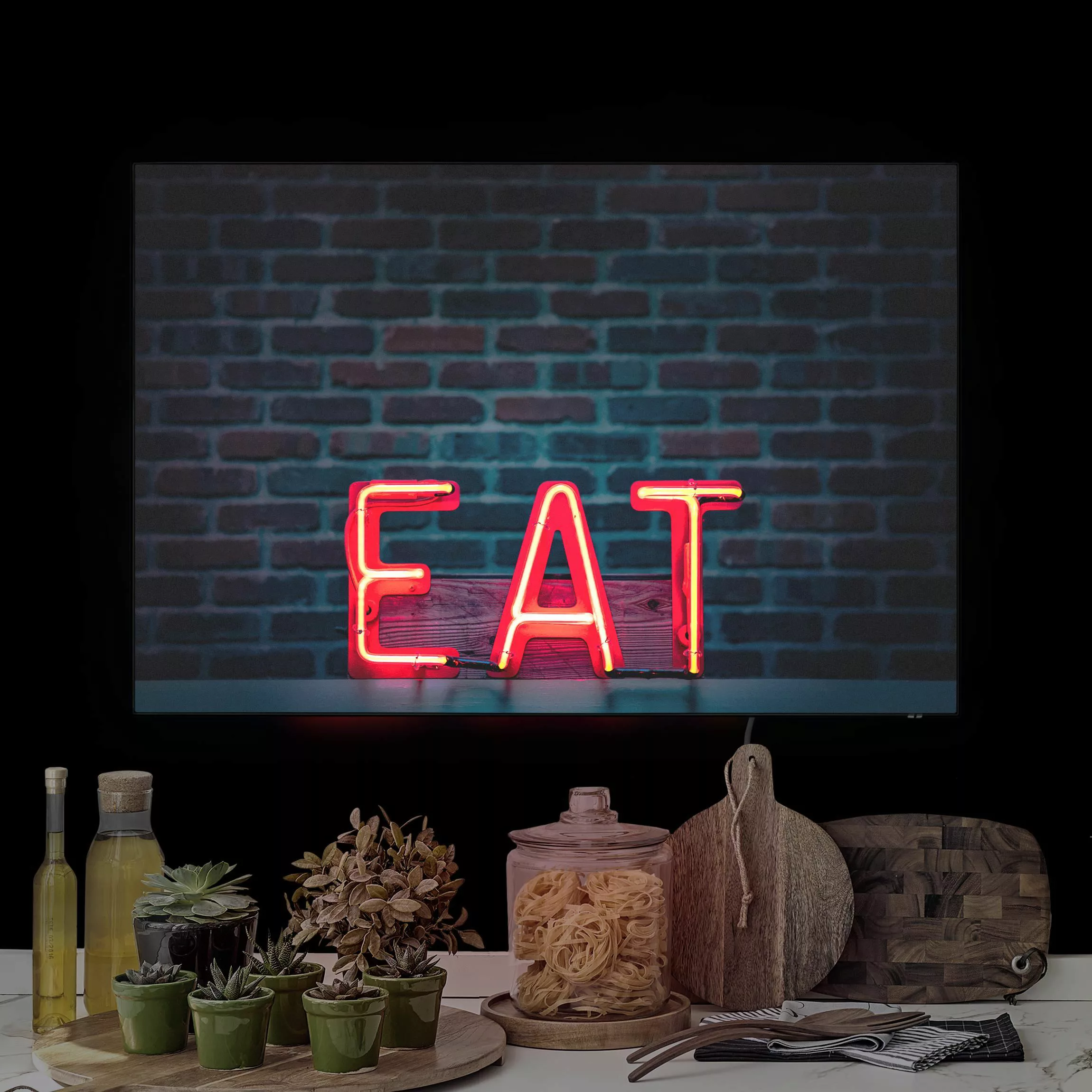 LED-Wechselbild Eat - Neonsign günstig online kaufen