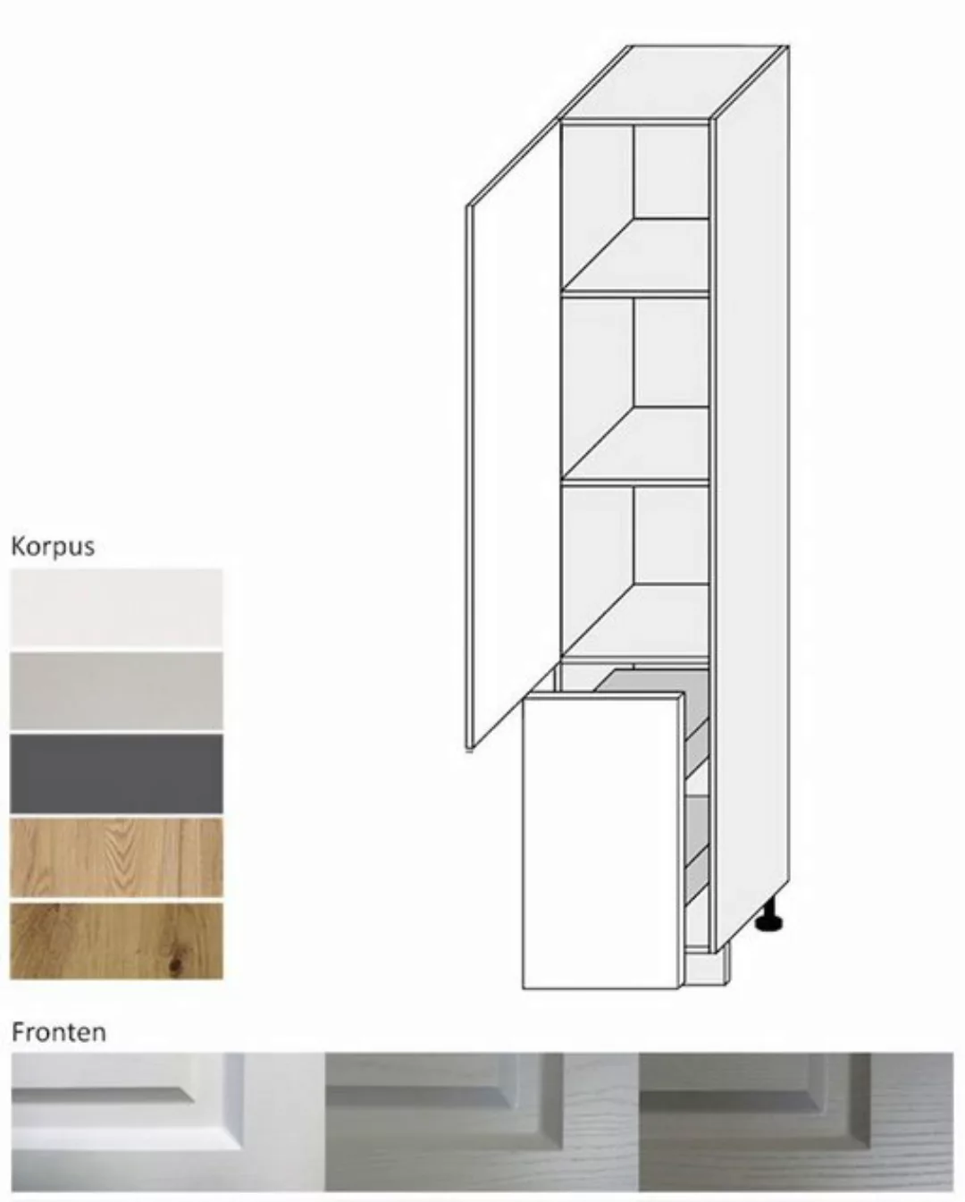 Feldmann-Wohnen Hochschrank Elbing (Elbing, 1-St) 40cm Front- und Korpusfar günstig online kaufen