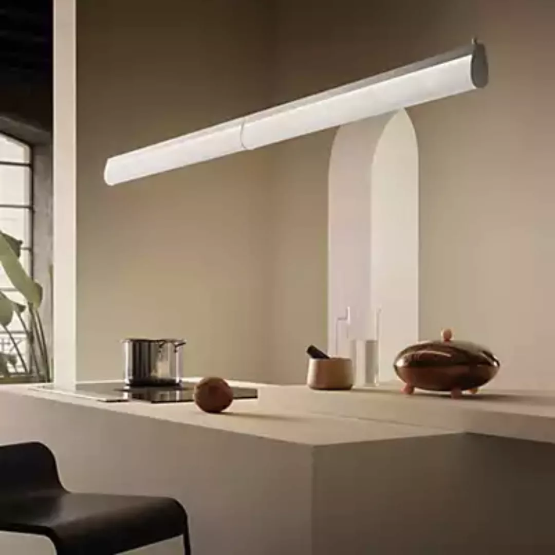 Slamp Modula Pendelleuchte LED, grau/kristall klar - 96 cm günstig online kaufen