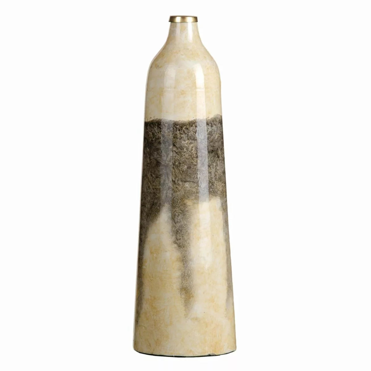 Vase 16 X 16 X 50 Cm Kristall Grau Creme günstig online kaufen