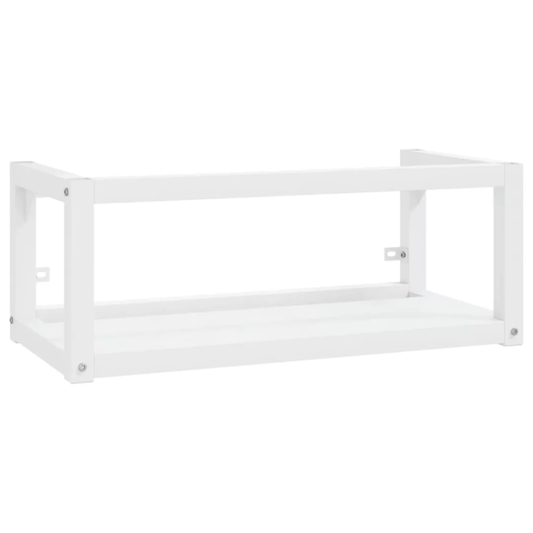 Badezimmer Wand-waschtischgestell Weiß 79x38x31 Cm Eisen günstig online kaufen