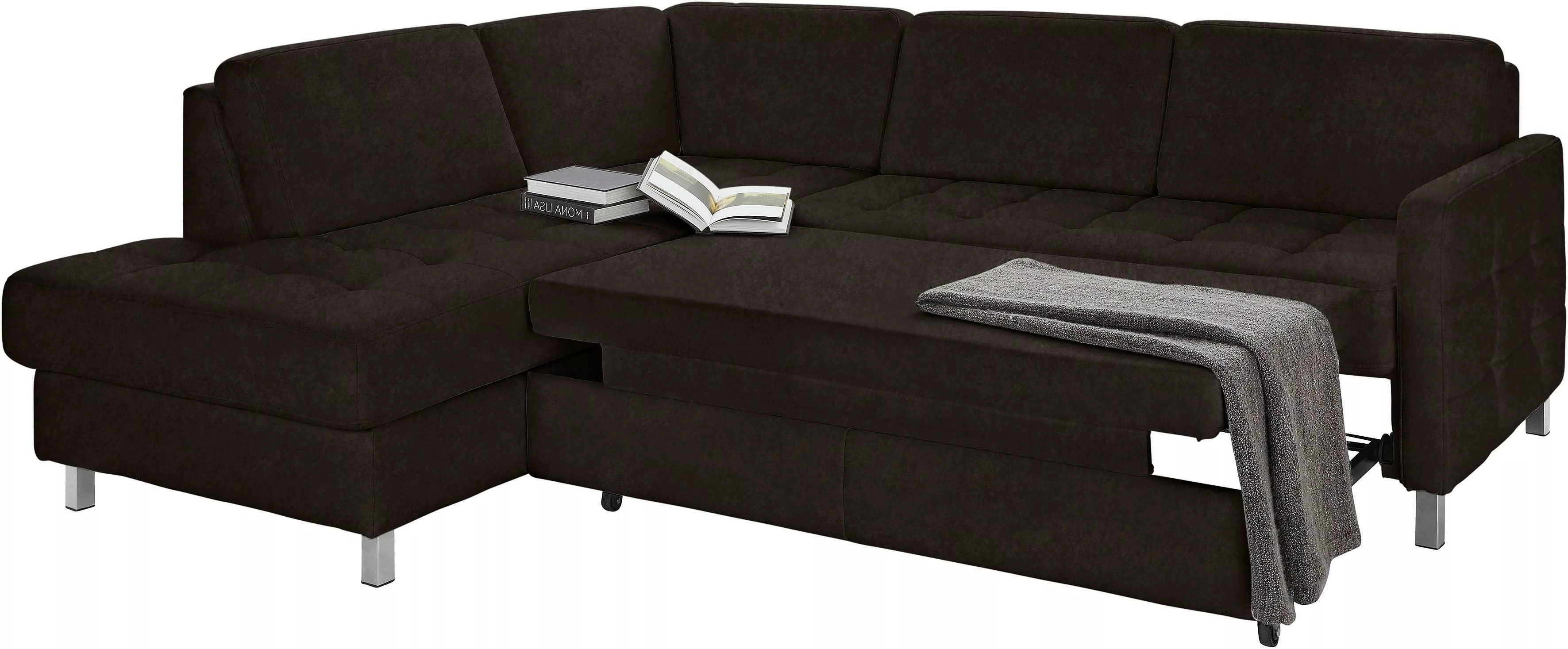 sit&more Ecksofa Pandora L-Form, wahlweise mit Bettfunktion und Bettkasten günstig online kaufen