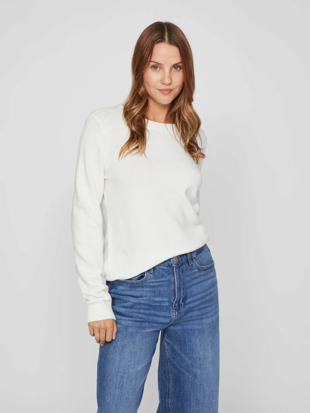 Vila Rundhalspullover "VIRIL O-NECK L/S KNIT TOP - NOOS" günstig online kaufen