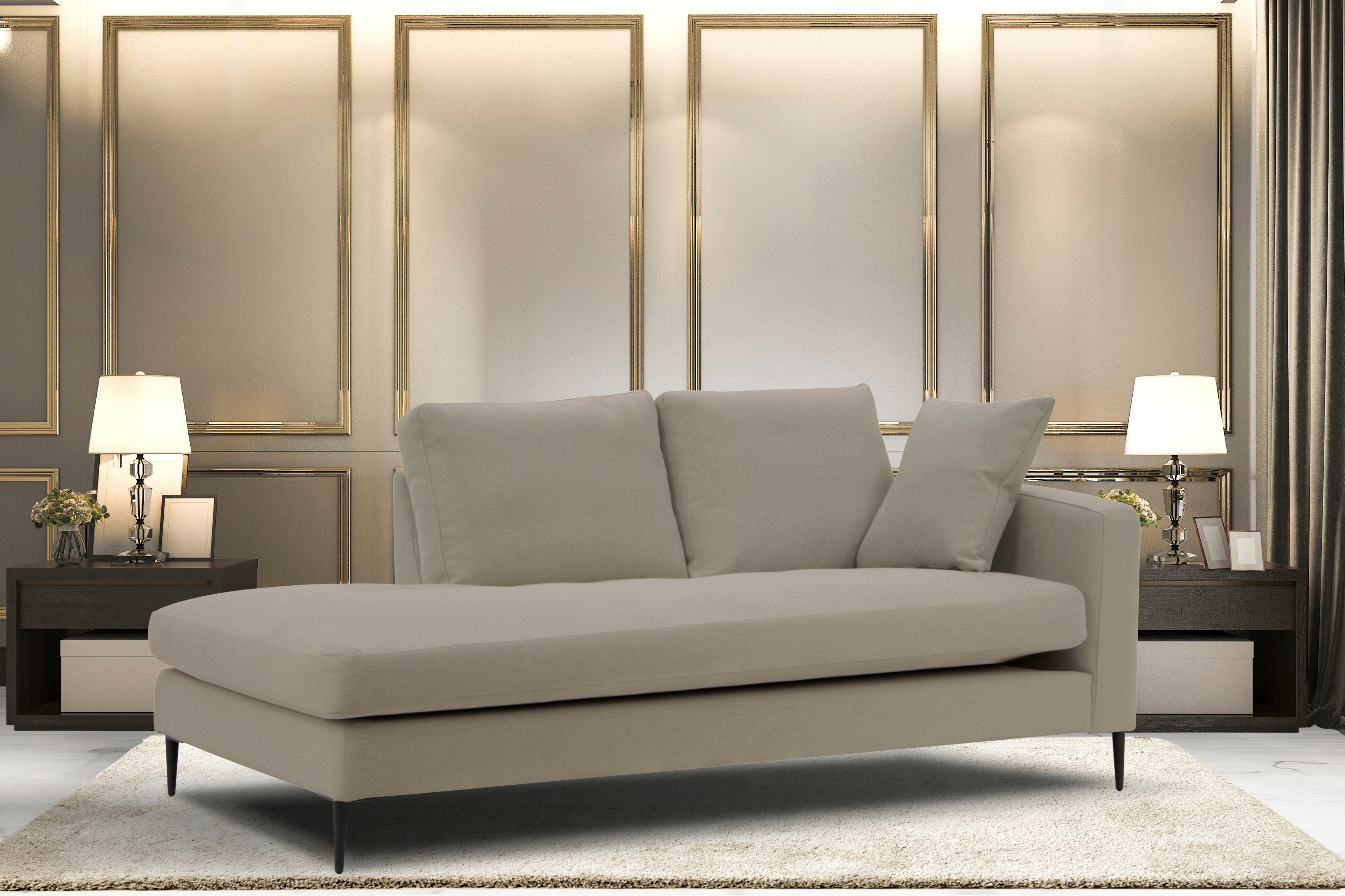 Leonique Recamiere "Cozy Chaiselongue, Maße B/T/H: 195/97/80 cm", mit losen günstig online kaufen