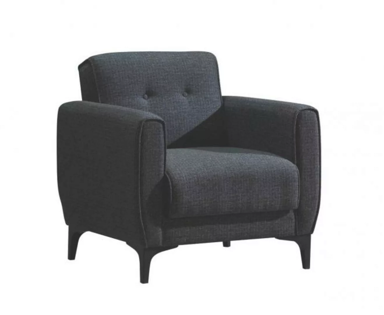 Sessel inkl. Bettfunktion und Bettkasten SAN-MARINO von Seher Bomis / Grau günstig online kaufen