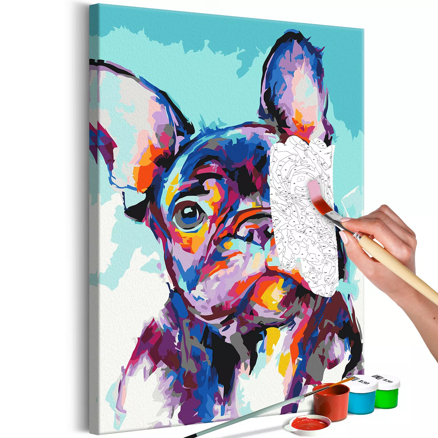 home24 Malen nach Zahlen - Bulldog Portrait günstig online kaufen