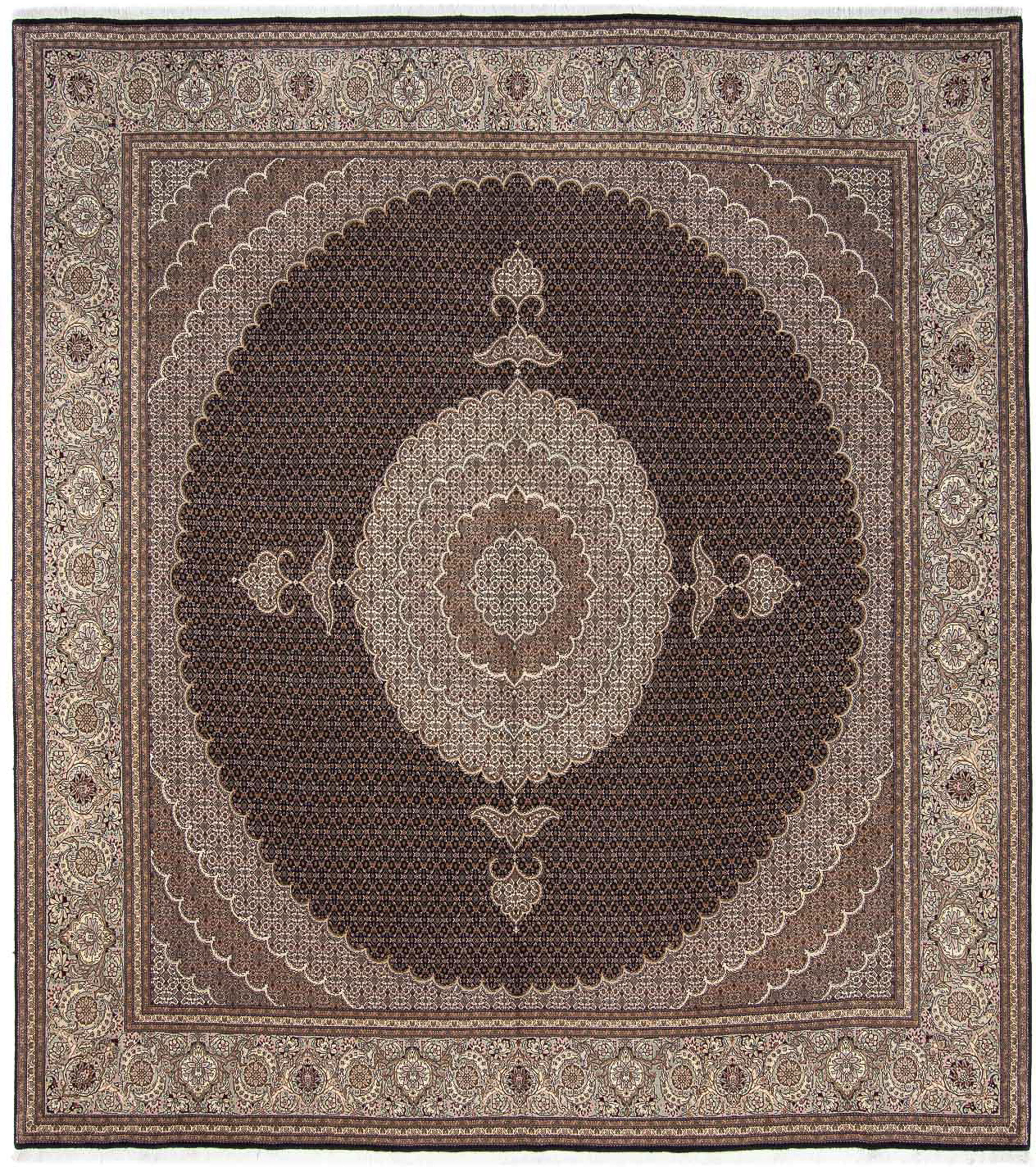 morgenland Orientteppich »Perser - Täbriz - 315 x 298 cm - dunkelbraun«, qu günstig online kaufen