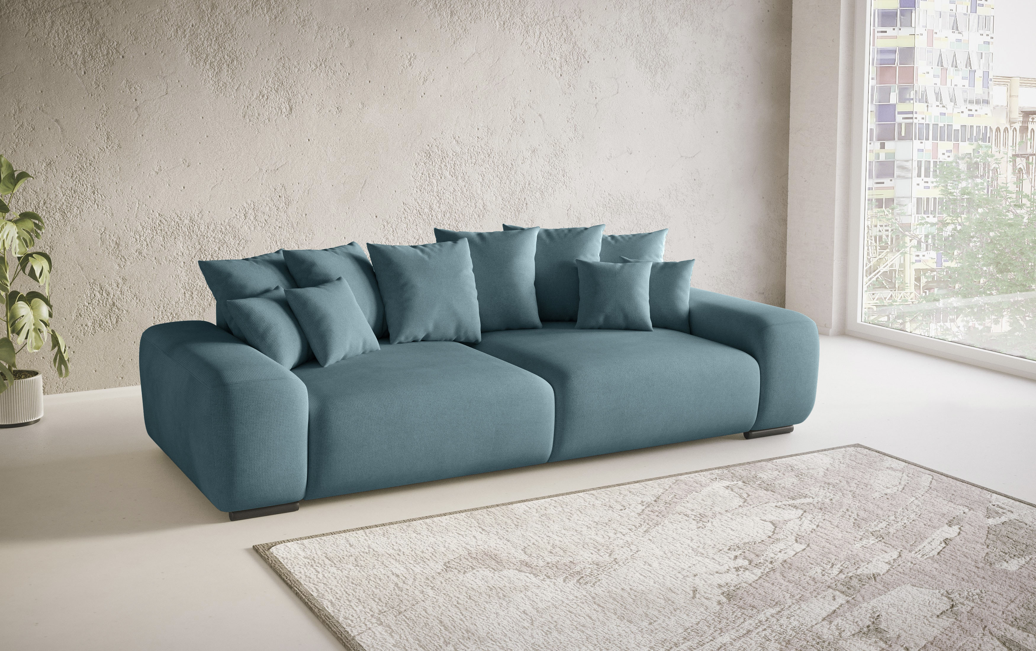 Home affaire Big-Sofa Glamour II, Dauerschläfer mit EasyBett-Schlaffunktion günstig online kaufen