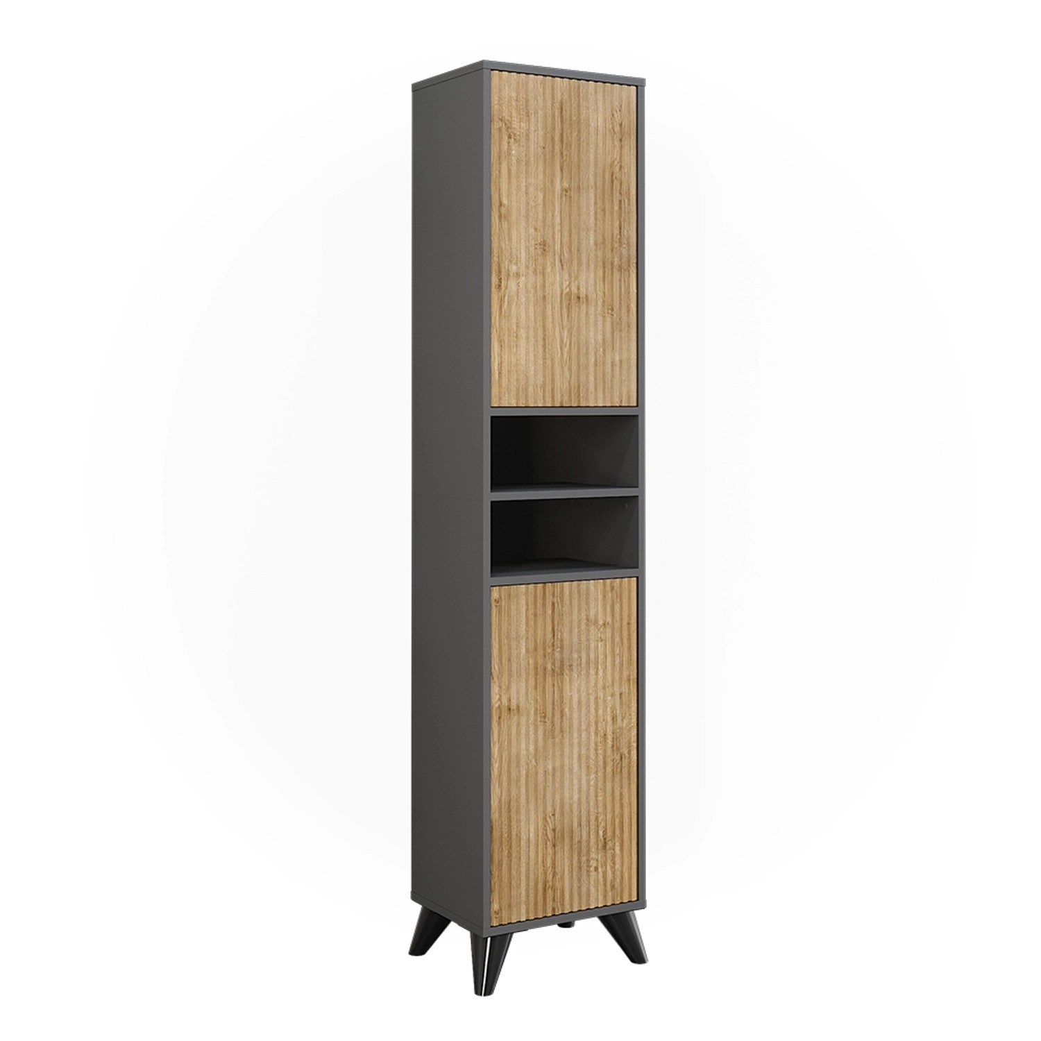 Vicco Hochschrank Leano, Anthrazit/Bergeiche, 38 x günstig online kaufen